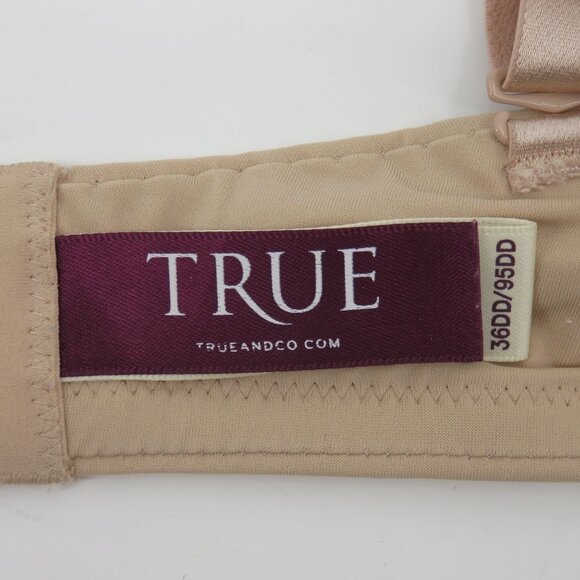 True & Co 36DD Solid Beige Underwire Lined Convertible T Shirt Bra Style 11310 - Picture 11 of 15